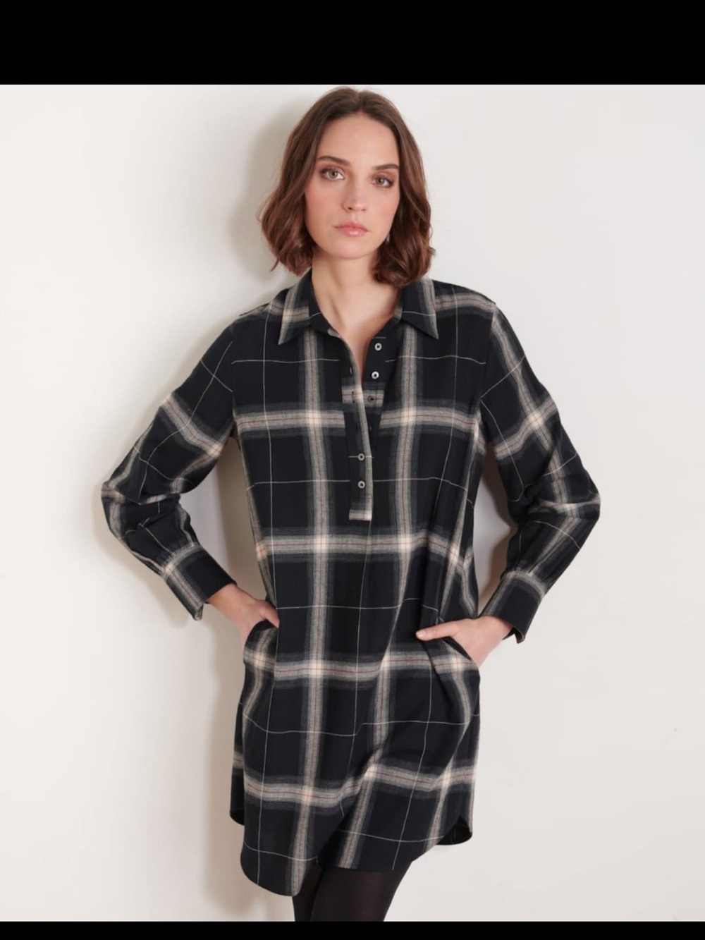 Hana San Black Checkered Dress